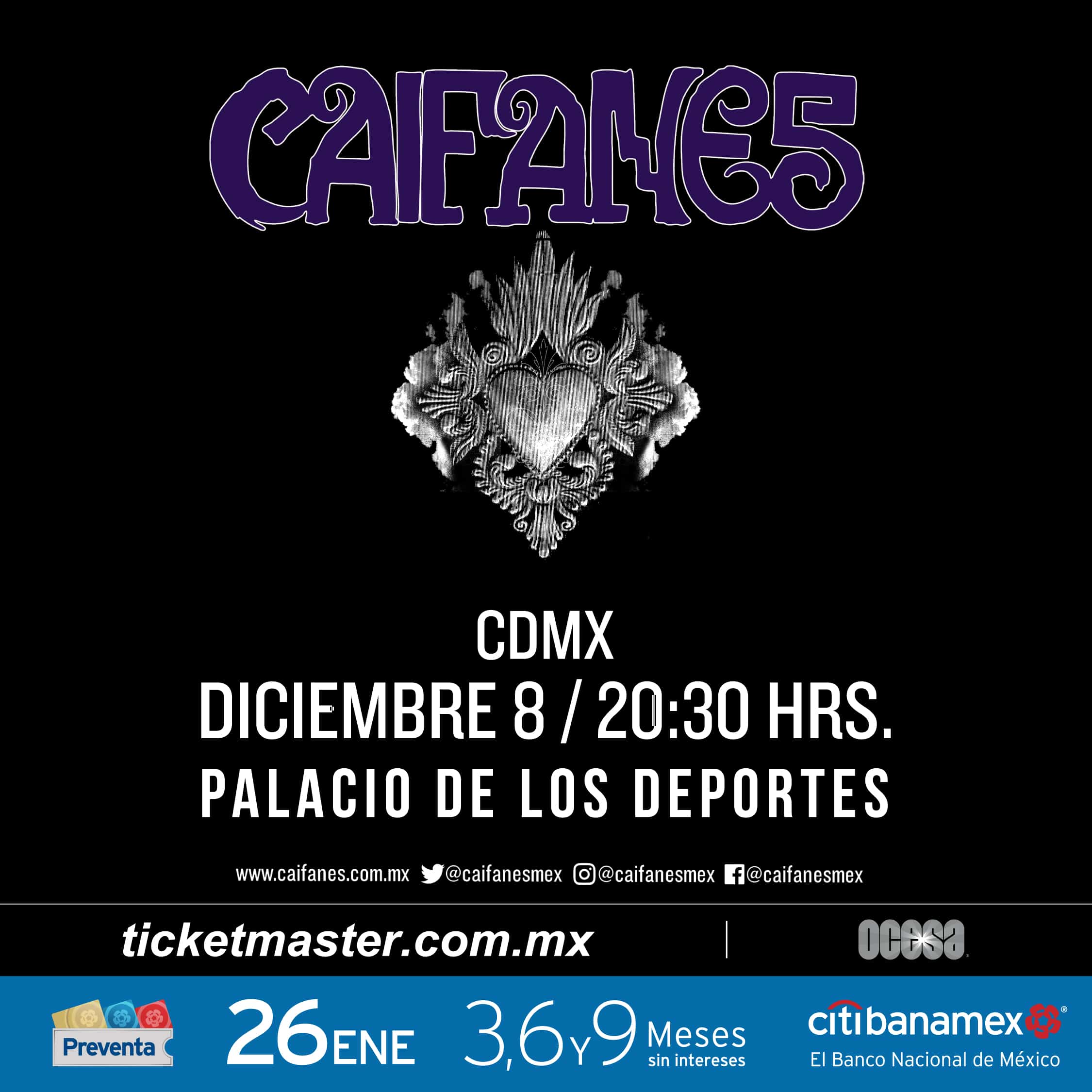 CAIFANES_palacioPVTA_1080x1080 Ticketmaster México Guias