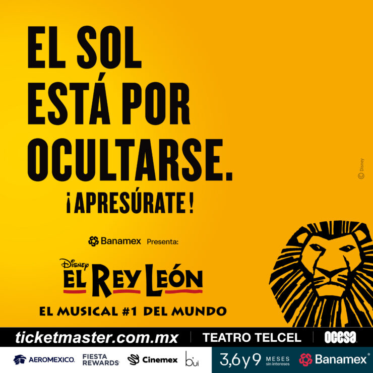 El Rey León en el Teatro Telcel 2026