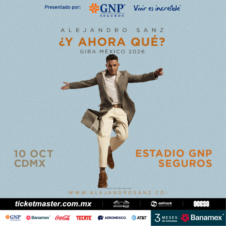 Alejandro Sanz en el Estadio GNP Seguros Ticket2Ride 2026