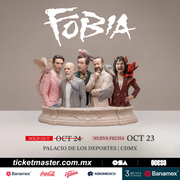 Fobia en el Palacio de los Deportes Ticket2Ride 2026